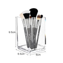 Cotton Swab Organizer Storage Bamboo Cover Acrylic Round Organizer Boxes Makeup Storage Box Plastic Container with Bamboo Lid