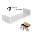 Estante de almacenamiento para baño montado en la pared, organizador de maquillaje blanco, gran capacidad para cocina, accesorios de baño para el hogar