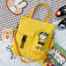 Women Backapck New Cute Bear Cartoon Canvas Bag Female Fashion Cool Girl Student School Class Shoulder Crossbody Messenger Bag