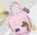 Women Backapck New Cute Bear Cartoon Canvas Bag Female Fashion Cool Girl Student School Class Shoulder Crossbody Messenger Bag