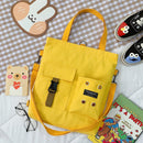 Women Backapck New Cute Bear Cartoon Canvas Bag Female Fashion Cool Girl Student School Class Shoulder Crossbody Messenger Bag