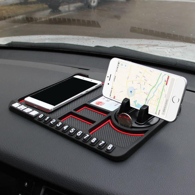 Non-Slip Phone Pad for 4-in-1 Car Parking Number Card Anti-Slip Mat Auto Phone Holder Sticky Anti Slide Dash Phone Mount