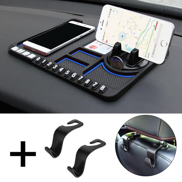 Non-Slip Phone Pad for 4-in-1 Car Parking Number Card Anti-Slip Mat Auto Phone Holder Sticky Anti Slide Dash Phone Mount