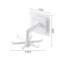 Universal Hooks 360-degree Rotatable Six-claw Storage Hooks Bathroom Bath Towel Rack Kitchen Organizer Punch-free Storage Hooks
