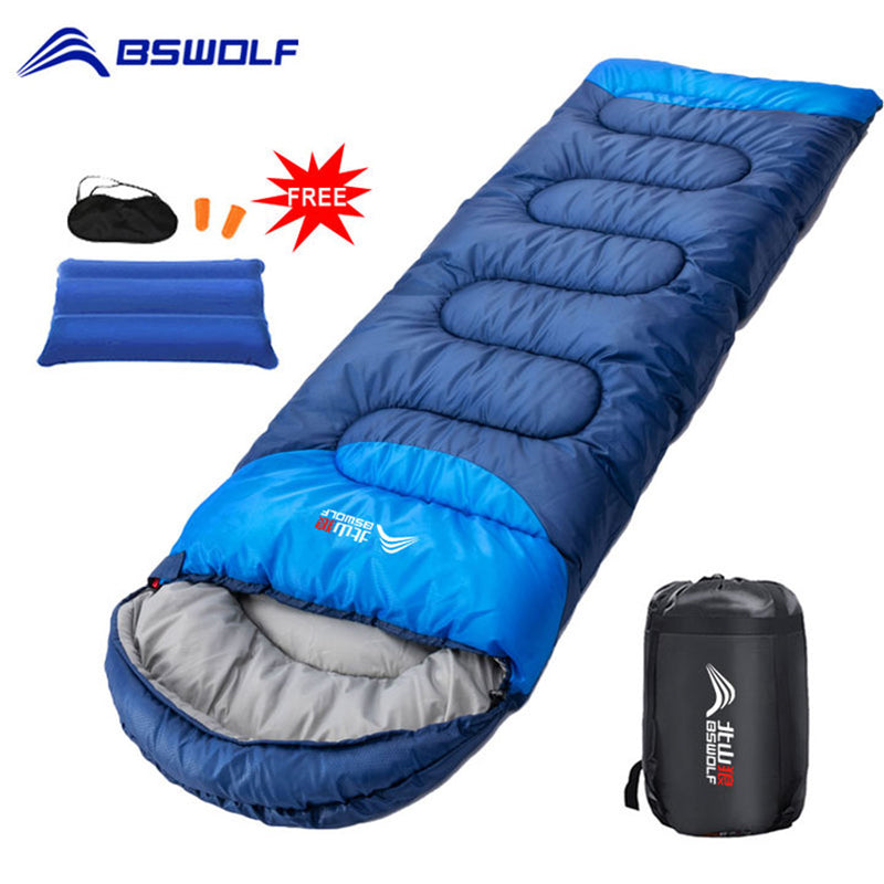 BSWOLF Camping-Schlafsack, ultraleicht, wasserdicht, 4 Jahreszeiten, warmer Umschlag, Rucksack-Schlafsack für Outdoor-Reisen, Wandern