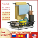 Sponge Holder Kitchen Organizer Dish Drainer Countertop Brush Soap Dish Rack Drainer Sink Tray Drain Pan Escurridor de Platos