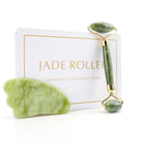 Natural Facial Massager Face Roller Gua Sha Scraper Double Heads Jade Stone Roller Skin Care Rose Quartz Massage for Face Body