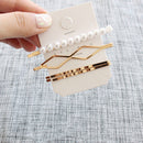3/5 PCS/Set Fashion pearl Hair Clips for Women Sweet Girl Simple Hairgrip Hairpins Alloy Handmade INS Hair Accessories