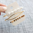 3/5 PCS/Set Fashion pearl Hair Clips for Women Sweet Girl Simple Hairgrip Hairpins Alloy Handmade INS Hair Accessories