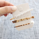 3/5 PCS/Set Fashion pearl Hair Clips for Women Sweet Girl Simple Hairgrip Hairpins Alloy Handmade INS Hair Accessories