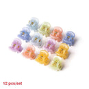 Ncmama 12 unids/set Mini empuñaduras antideslizantes de diamantes de imitación pinzas para el cabello para mujeres niñas dientes brillantes abrazaderas de Metal flor accesorios para el cabello
