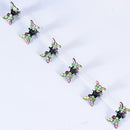 Ncmama 12 unids/set Mini empuñaduras antideslizantes de diamantes de imitación pinzas para el cabello para mujeres niñas dientes brillantes abrazaderas de Metal flor accesorios para el cabello