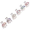 Ncmama 12 unids/set Mini empuñaduras antideslizantes de diamantes de imitación pinzas para el cabello para mujeres niñas dientes brillantes abrazaderas de Metal flor accesorios para el cabello