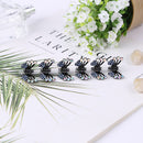 Ncmama 12 unids/set Mini empuñaduras antideslizantes de diamantes de imitación pinzas para el cabello para mujeres niñas dientes brillantes abrazaderas de Metal flor accesorios para el cabello