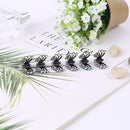 Ncmama 12 unids/set Mini empuñaduras antideslizantes de diamantes de imitación pinzas para el cabello para mujeres niñas dientes brillantes abrazaderas de Metal flor accesorios para el cabello