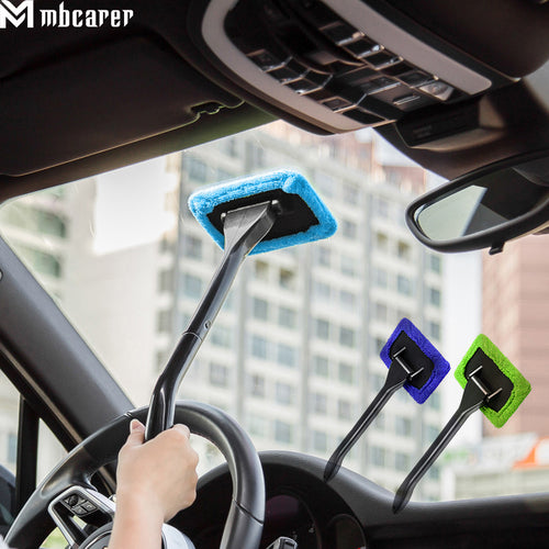Car Window Cleaner Brush Kit Windshield Cleaning Wash Tool Inside Interior Auto Glass Wiper With Long Handle Car Accessories
