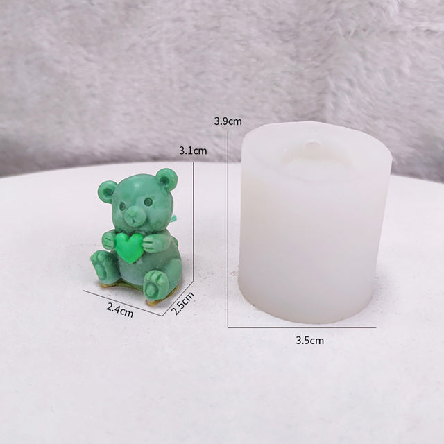 1pc 3D Eule Kerzenform Silikonform für Kerzenherstellung DIY Handgemachte Harzformen für Gips Wachsform Seifenherstellung Kuchen Kit