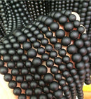 5A Quality !  Black Dull Polish Matte Onyx Agata Round natural stone Beads 16&quot;/Strand 4 6 8 10 12 14 MM Pick Size  No.BOB01