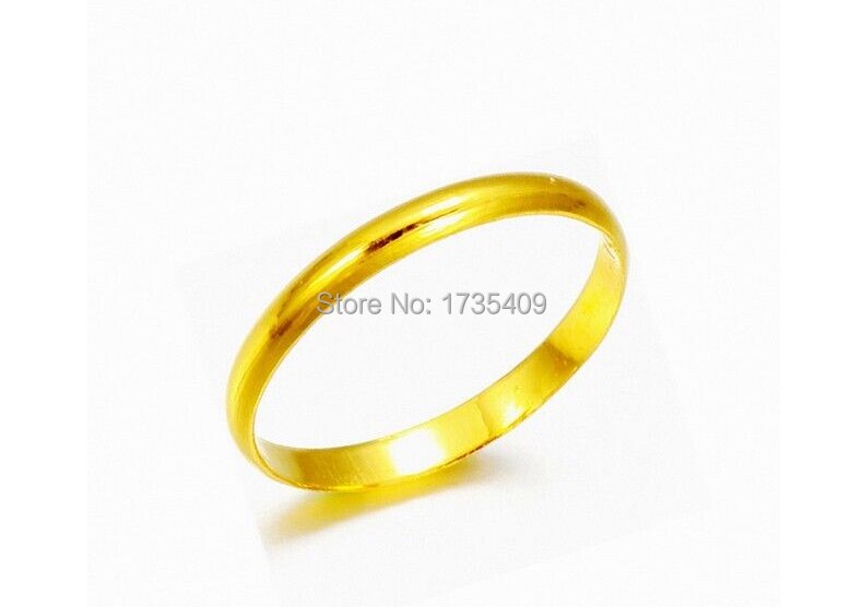 Genuine 2.0G Solid 999 24K Yellow Gold / Perfect Smooth Design Ring Size 11