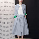 2016 Spring Women Vogue Suits Blazer Jacket fashion linen wide leg pants Suits three pieces sets