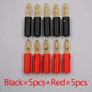 10pcsAudio Speaker Screw Banana Gold Plate Plugs Connectors 4mm IN STOCK FREE SHIPPING Black Red Facotry Online Wholesale Golden