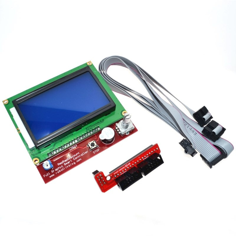 Controlador inteligente de impresora 3D RAMPS 1.4 LCD 12864 Panel de control LCD pantalla azul