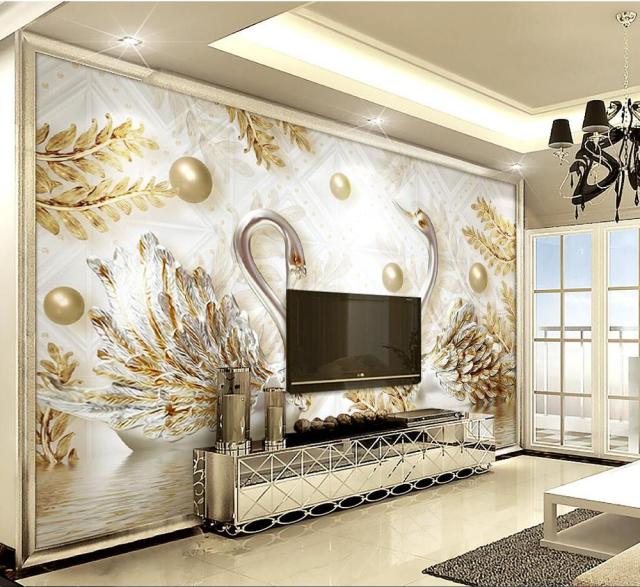 beibehang papel de parede Benutzerdefinierte Fototapete große Fresko 3d Luxus Blumen 3d Schmuck TV Hintergrundwand 3D Wallpaper