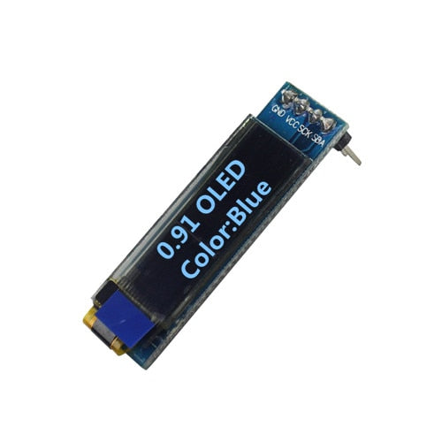 0,91 pulgadas 128x32 IIC I2C blanco/azul pantalla LCD OLED DIY módulo SSD1306 controlador IC DC 3,3 V 5V para arduino