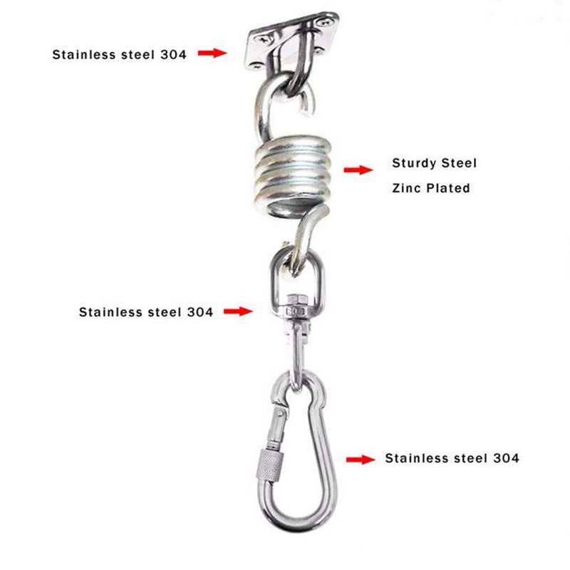 Swivel Hook for Hammock Swing Chair Stainless Steel Hanging Seat Accessories Kit Hammock Chair Hanging Kit for Indoor/Outdoor