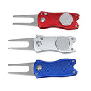 mini Foldable Golf Divot Tool with Golf Ball Tool Marker Pitch Cleaner Golf Pitchfork Golf Accessories Putting Green Fork