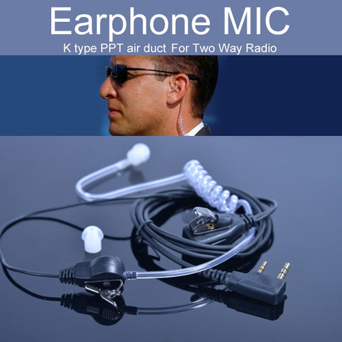 PPT Earpiece Headset Mic for Baofeng UV-5r BF-888s UV-82 GT-3TP GT-3 Kenwood TK3107 Walkie Talkie Two Way Radio Accessories